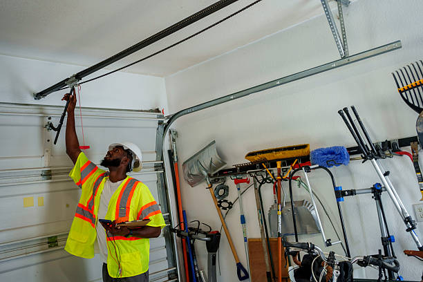 Professional Garage Door technician working in Ellsworth, ME